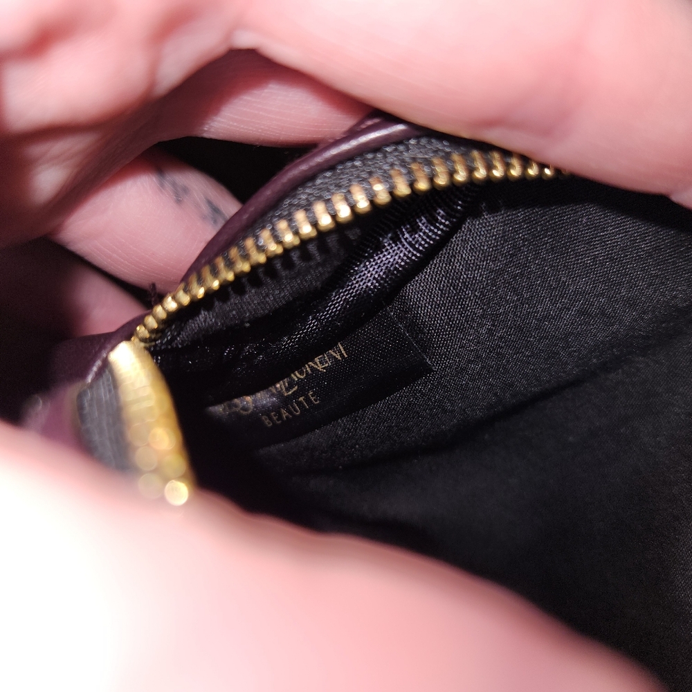 Yves Saint Laurent Beauté Dark Purple Pouch Clutch - Picture 12 of 12